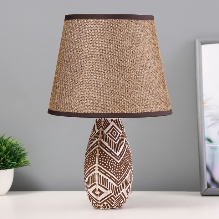 Настольная лампа Настольная лампа "Савва" Е14 40Вт коричневый 20х20х32см
