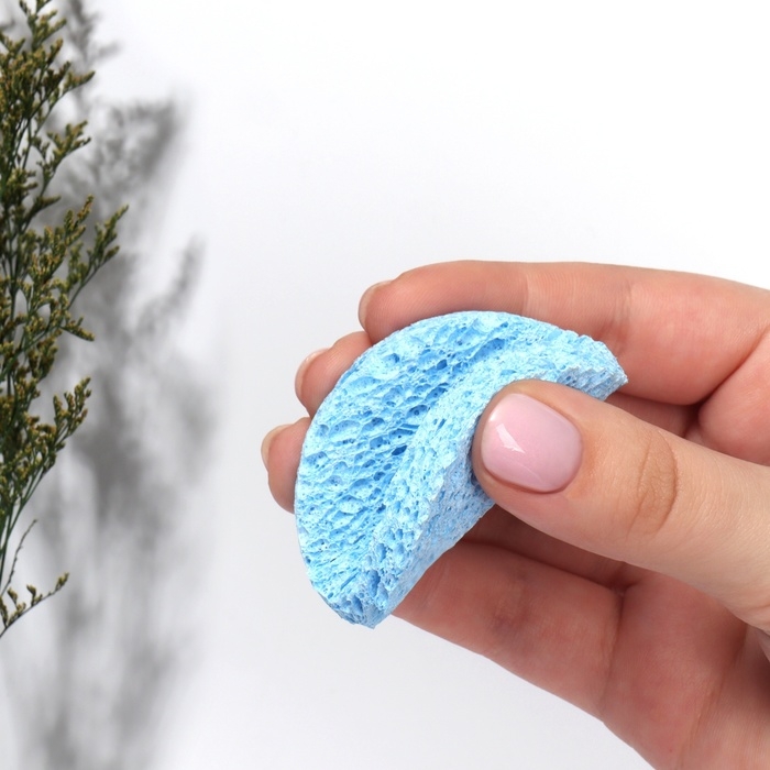 Набор спонжей для умывания &laquo;Мягкость&raquo;, d = 5,8 см, 4 шт, разноцветный