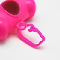 Контейнер-косточка с мешками для уборки (рулон 15 пакетов 29х21 см), розовый Контейнер-косточка с мешками для уборки (рулон 15 пакетов 29х21 см), розовый