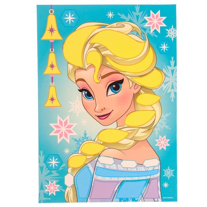 Аппликация форменными стикерами Аппликация форменными стикерами "Холодное сердце", набор для творчества, стикерная мозаика