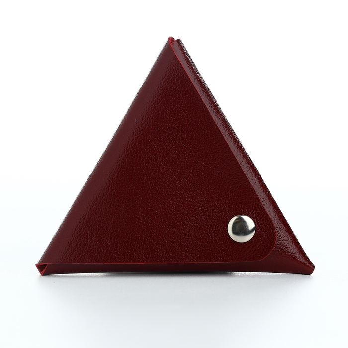 Монетница на кнопке TEXTURA, цвет бордовый