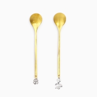 Ложки с подвесами новогодние &laquo;Счастливого нового года&raquo; на Новый год, 2 шт., 14.8 х 2.7 см