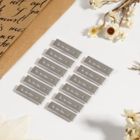 Декоративные элементы на прокол «Hand made», 3,5 × 1 см, 10 шт, цвет серебряный Декоративные элементы на прокол «Hand made», 3,5 × 1 см, 10 шт, цвет серебряный