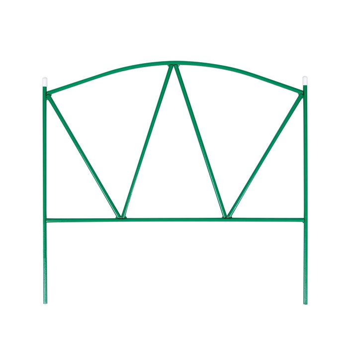 Ограждение декоративное, 60 &times; 325 см, 5 секций, металл, зелёное, &laquo;Арена&raquo;