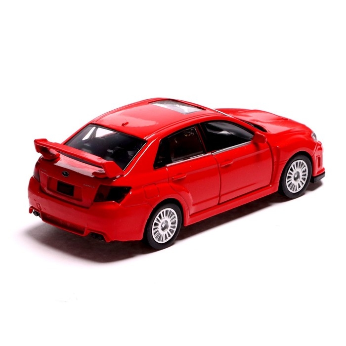 Машина металлическая SUBARU WRX STI, 1:32, инерция, открываются двери, цвет красный Машина металлическая SUBARU WRX STI, 1:32, инерция, открываются двери, цвет красный