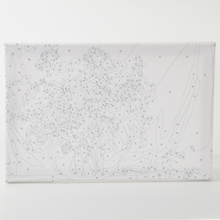 Картина по номерам с подрамником и гирляндой &laquo;Пионы&raquo;, 20 х 30 см