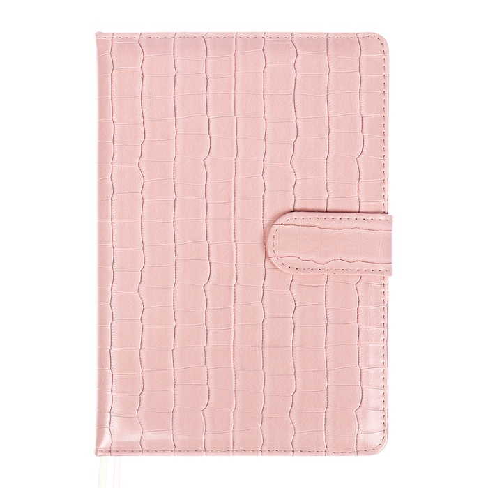 Ежедневник датированный 2025 A5 168 листов, deVENTE.Barbara, твердая обложка кожзам с поролоном, хлястик, перфорация, ляссе, блок 70, розовый