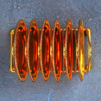 Набор блюдец с подставкой &laquo;Золото&raquo;, d=10 см, 6 шт, цвет золотой