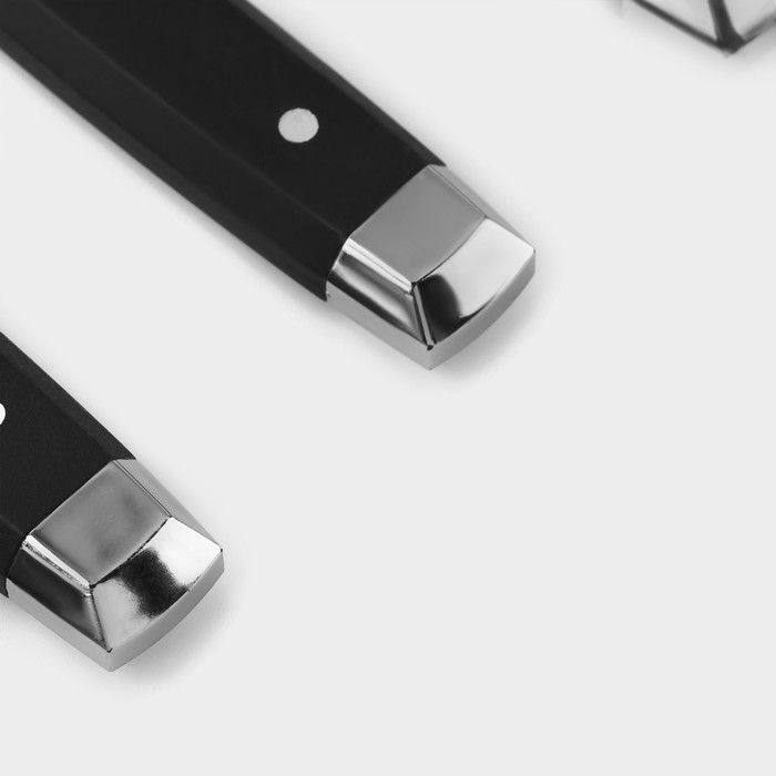 Столовые приборы из нержавеющей стали &laquo;Аппетит&raquo;, 24 предмета, цвет ручек чёрный