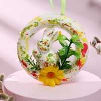 Декоративная пасхальная подвеска &laquo;Зайчик&raquo; 3 &times; 12 &times; 12 см