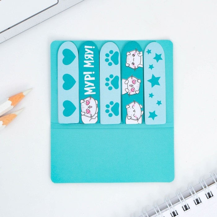 Набор стикеров-закладок &laquo;Планируй вместе с котиками!&raquo;, 5 шт, 20 л