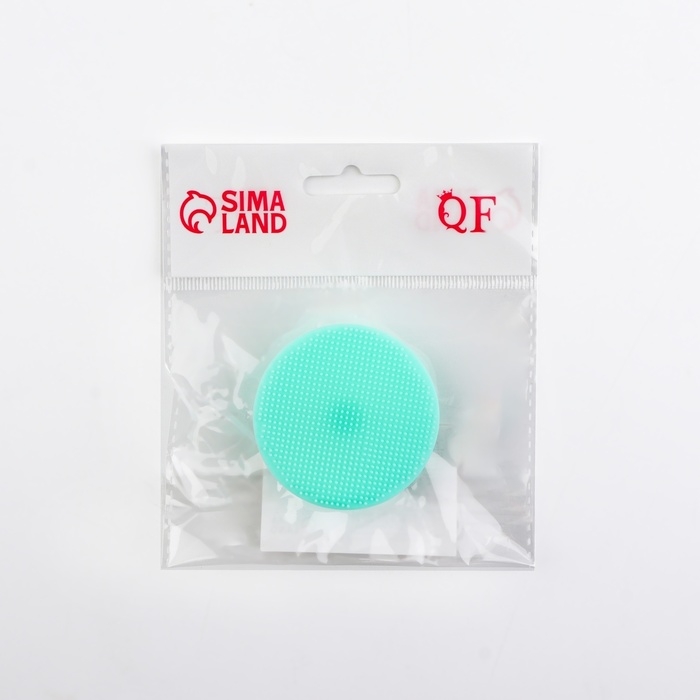 Щётка для умывания &laquo;Круг&raquo;, на присоске, d = 5,5 см, цвет бирюзовый