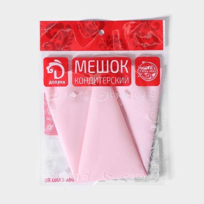 Кондитерский мешок Доляна &laquo;Алирио&raquo;, 31&times;17,5 см, цвет розовый