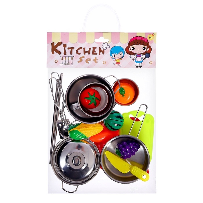 Набор металлической посуды «Повар», 16 предметов Набор металлической посуды «Повар», 16 предметов