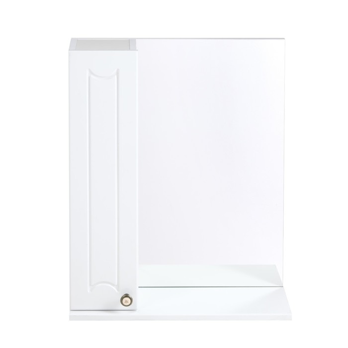 Комплект мебели для ванной: "Виктория 55" левый: Тумба + раковина "Уют 55" + зеркало-шкаф