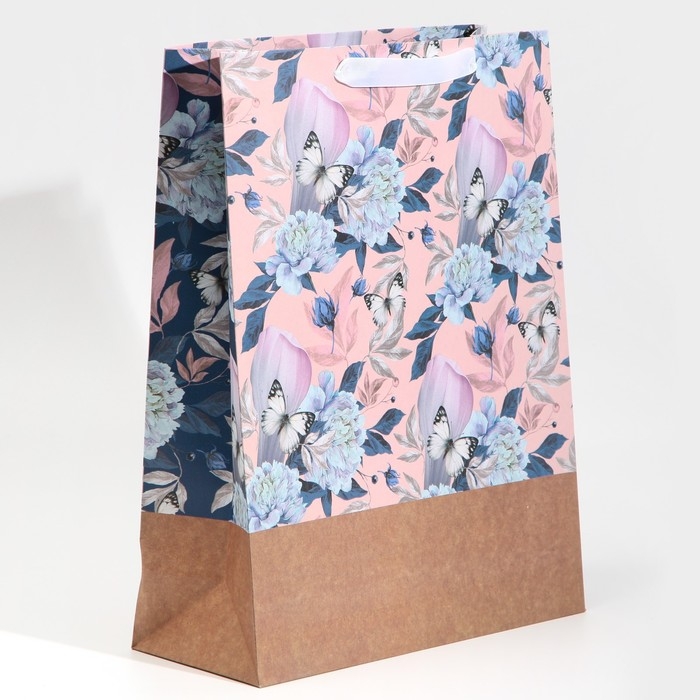 Пакет подарочный крафтовый горизонтальный, упаковка, &laquo;Живи мечтой&raquo;, L 31 х 40 х 11,5 см