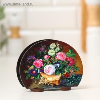 Салфетница "Цветы и ракушка", , 13х10х5 см Салфетница "Цветы и ракушка", , 13х10х5 см