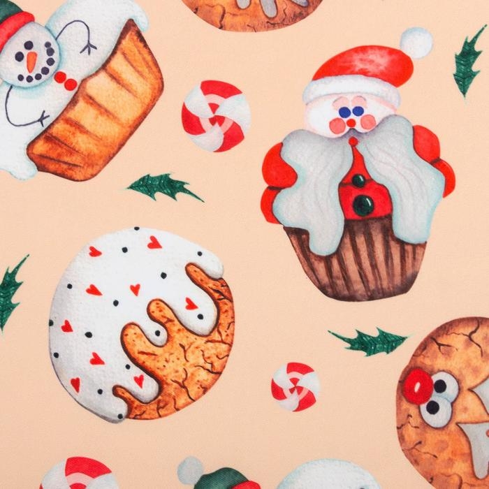 Кухонный новогодний набор Доляна Christmas прихватка 17*17см, варежка 26*16 см, фартук 60*80 см,100% п/э Кухонный новогодний набор Доляна Christmas прихватка 17*17см, варежка 26*16 см, фартук 60*80 см,100% п/э