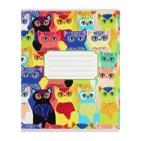 Комплект тетрадей из 10 штук, 12 листов в клетку Calligrata "Яркий микс", обложка мелованный картон, ВД-лак, блок офсет, 5 видов по 2 штуки