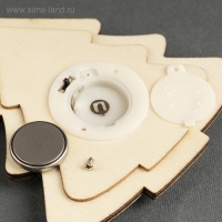 Ёлочная игрушка «Ёлочка с Дедом Морозом», от батареек, свечение тёплое белое Ёлочная игрушка «Ёлочка с Дедом Морозом», от батареек, свечение тёплое белое