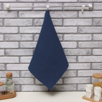 Полотенце "Доляна" цв. индиго 35х60 см, 100% хл., крупная вафля 220 г/м2 Полотенце "Доляна" цв. индиго 35х60 см, 100% хл., крупная вафля 220 г/м2