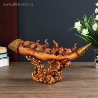 Сувенир полистоун "Семь слонов на бивне" под дерево 18,5х8х44 см Сувенир полистоун "Семь слонов на бивне" под дерево 18,5х8х44 см