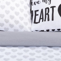 Постельное белье "Этель" дуэт My heart 143*215 см - 2 шт, 240*220 см, 70*70 см -2 шт, бязь