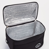 Термосумка на молнии 5.7 л, длинный ремень, цвет чёрный Термосумка на молнии 5.7 л, длинный ремень, цвет чёрный