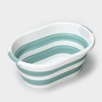 Таз складной «Флекс», 17.5 л, 33.5×49×6.5 см, цвет морская волна Таз складной «Флекс», 17.5 л, 33.5×49×6.5 см, цвет морская волна