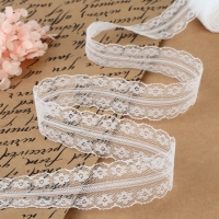 Кружево капроновое, 30 мм &times; 10 &plusmn; 1 м, цвет белый