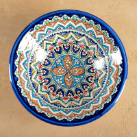 Супница Риштанская Керамика "Узоры", 28 см, микс