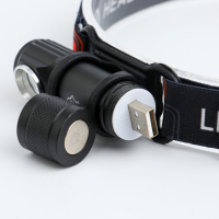 Фонарь налобный аккумуляторный "Мастер К" 7 Вт, 1200 мАч, 90 лм, 3 режима, 8 х 2.5 см, USB Фонарь налобный аккумуляторный "Мастер К" 7 Вт, 1200 мАч, 90 лм, 3 режима, 8 х 2.5 см, USB