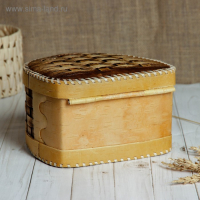 Батонница «Плетёночка», на шарнире, 21×18,5×13 см, береста Батонница «Плетёночка», на шарнире, 21×18,5×13 см, береста