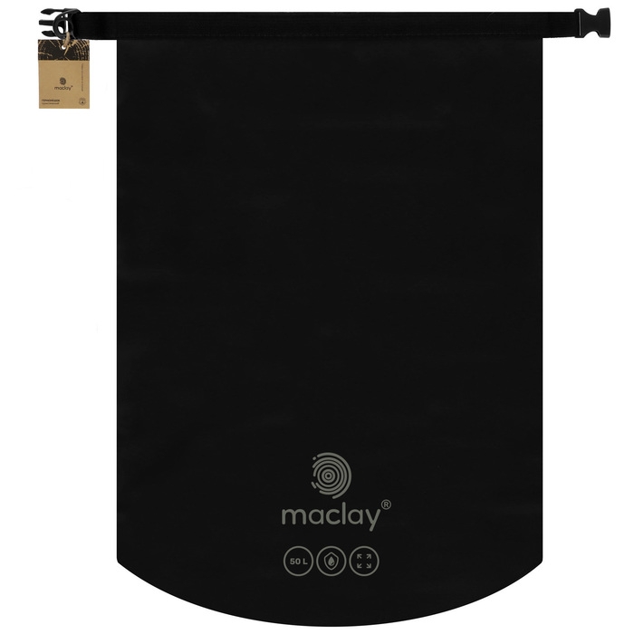 Гермомешок туристический maclay, 50 л, 500D, цвет чёрный