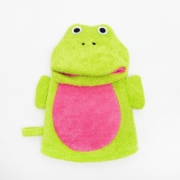 Набор для купания &laquo;Лягушонок&raquo;: полотенце 70х130 см с мочалкой