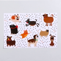 Коврик под миску "Пижон" 43 х 28 см "Весёлые собаки" Коврик под миску "Пижон" 43 х 28 см "Весёлые собаки"