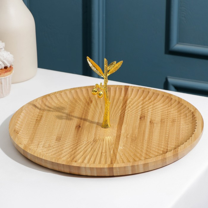 Блюдо для подачи «Древо», d=29,5 см, бамбук Блюдо для подачи «Древо», d=29,5 см, бамбук