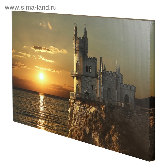 Картина на холсте "Замок Ласточкино гнездо" 60*100 см