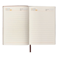 Ежедневник недатированный А5, 80 листов, линия, обложка кожзам лайт, Коричневый Ежедневник недатированный А5, 80 листов, линия, обложка кожзам лайт, Коричневый