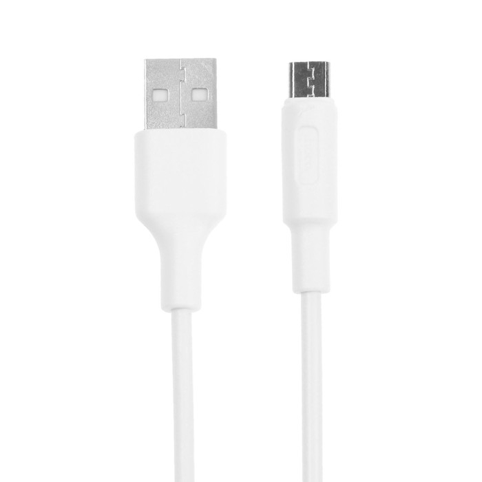 Кабель Hoco X25, microUSB - USB, 2 А, 1 м, PVC оплетка, белый