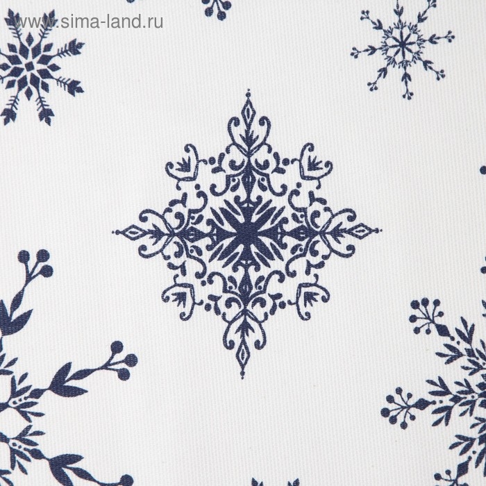 Фартук "Доляна" Синие снежинки 60х65 см, 100% хлопок, 164 г/м2