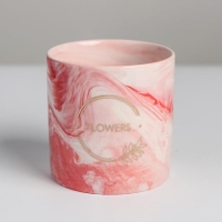 Горшок для цветов с тиснением, &laquo;Цветы&raquo;, 10 х 10 см