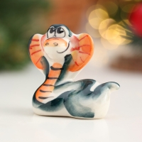 Новый год. Сувенир символ года "Змея Маруся", гжель, цвет, 4,5 см Новый год. Сувенир символ года "Змея Маруся", гжель, цвет, 4,5 см