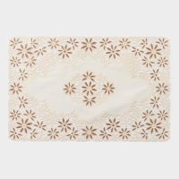 Салфетка ажурная для стола &laquo;Лютики&raquo;, 45&times;30 см , цвет бежево-коричневый