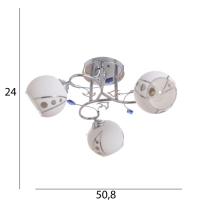 Люстра "Аура" 3х40Вт Е27 Хром МОДЕЛЬ: 2612363 Люстра "Аура" 3х40Вт Е27 Хром МОДЕЛЬ: 2612363