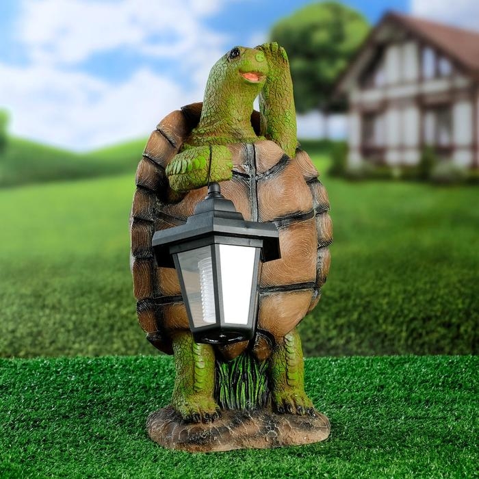 Садовый фонарь Садовый фонарь "Черепаха с фонарем" 20х18х37см