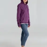 Толстовка с капюшоном унисекс Hoodie, фиолетовый меланж, размер S