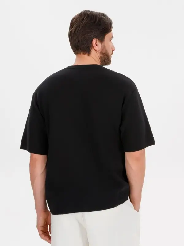 Джемпер с коротким рукавом Siluetti Volumica, черный, размер M/L Джемпер с коротким рукавом Siluetti Volumica, черный, размер M/L