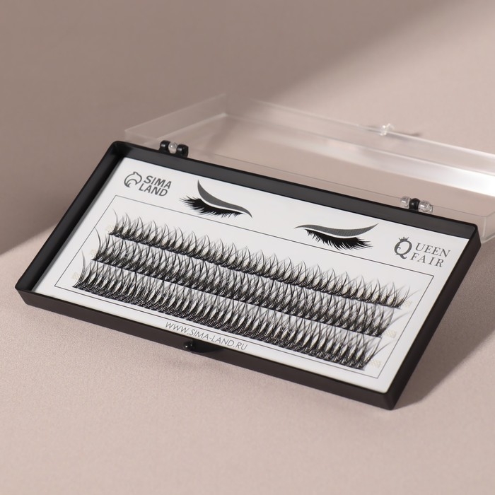 Набор накладных ресниц «Ласточкин хвост», пучки, 10, 12, 14 мм, толщина 0,1 мм, изгиб D, 12 D Набор накладных ресниц «Ласточкин хвост», пучки, 10, 12, 14 мм, толщина 0,1 мм, изгиб D, 12 D