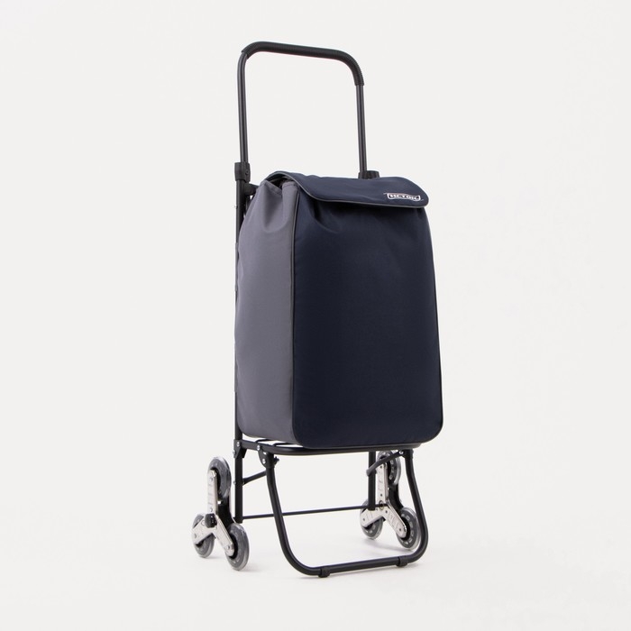 Сумка-тележка хозяйственная на шнуре, цвет чёрный/серый Сумка-тележка хозяйственная на шнуре, цвет чёрный/серый